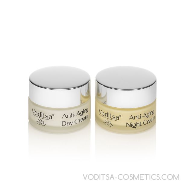 Комплект дневен и нощен крем против бръчки VODITSA