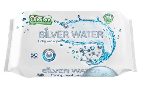SILVER WATER Мокри кърпи със сребърна вода - 60 бр./пакет  